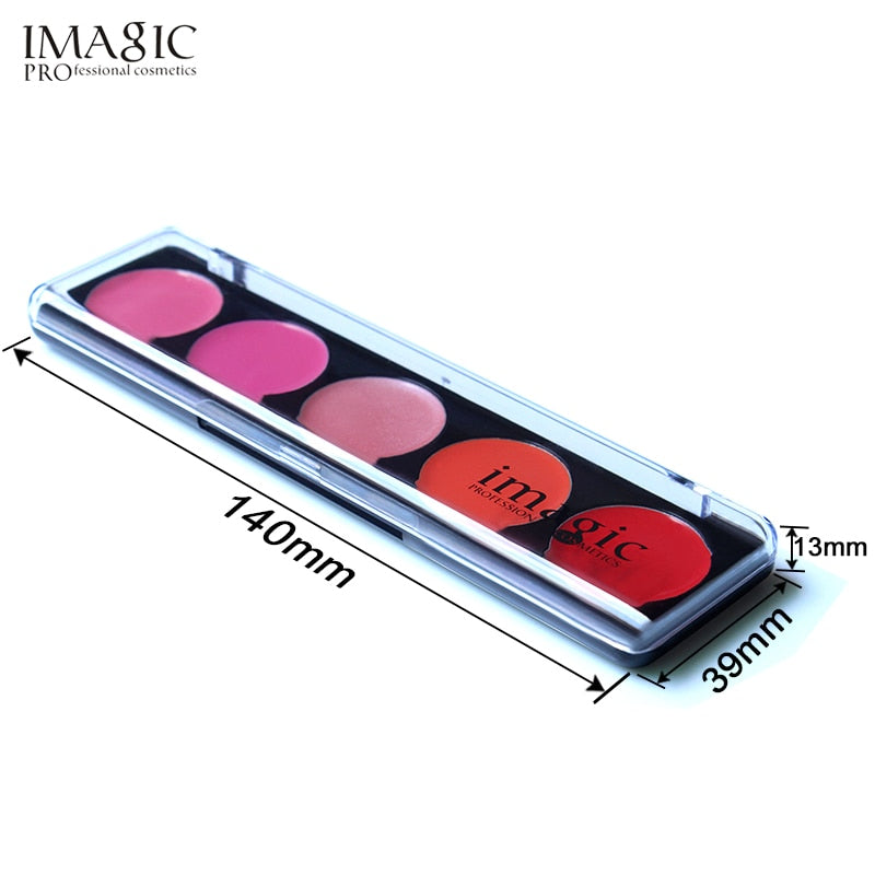 Long Lasting Waterproof 5-Color Lipstick Palette