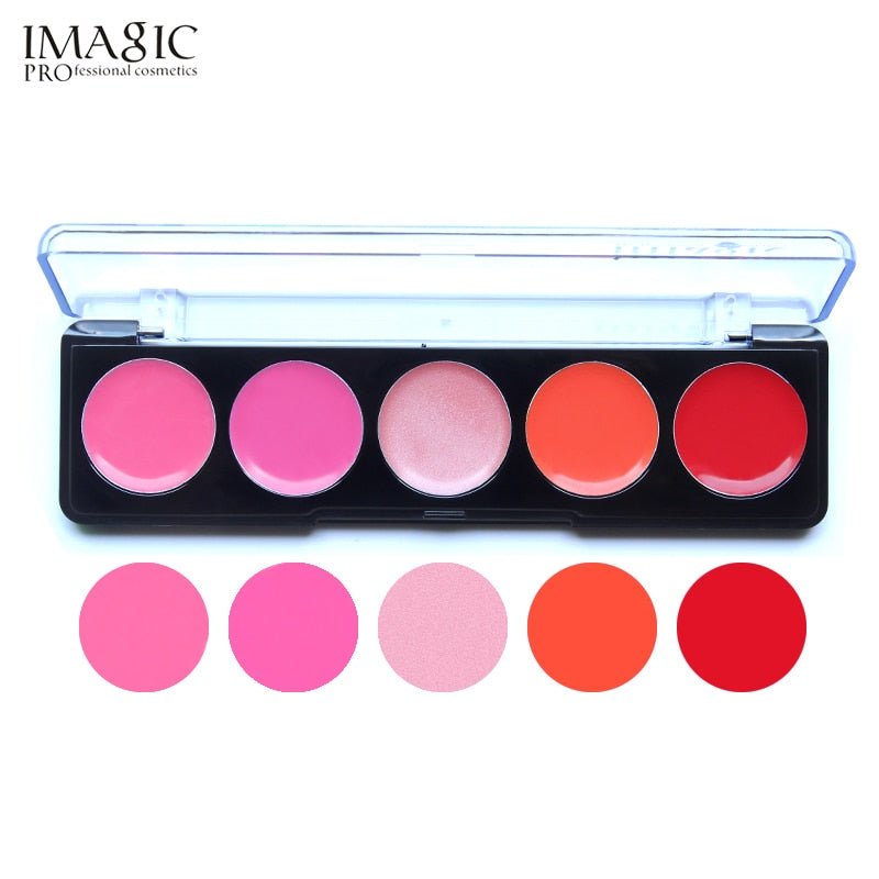 Long Lasting Waterproof 5-Color Lipstick Palette