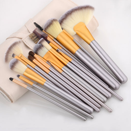 Wood Handle Professional Make Up Brushes Set