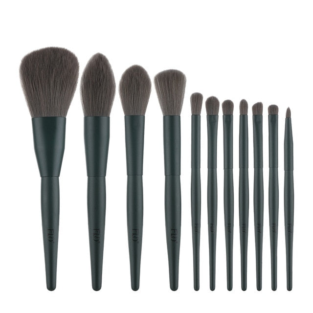 Pink Fan Make Up Brushes Set