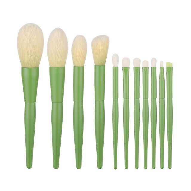 Pink Fan Make Up Brushes Set