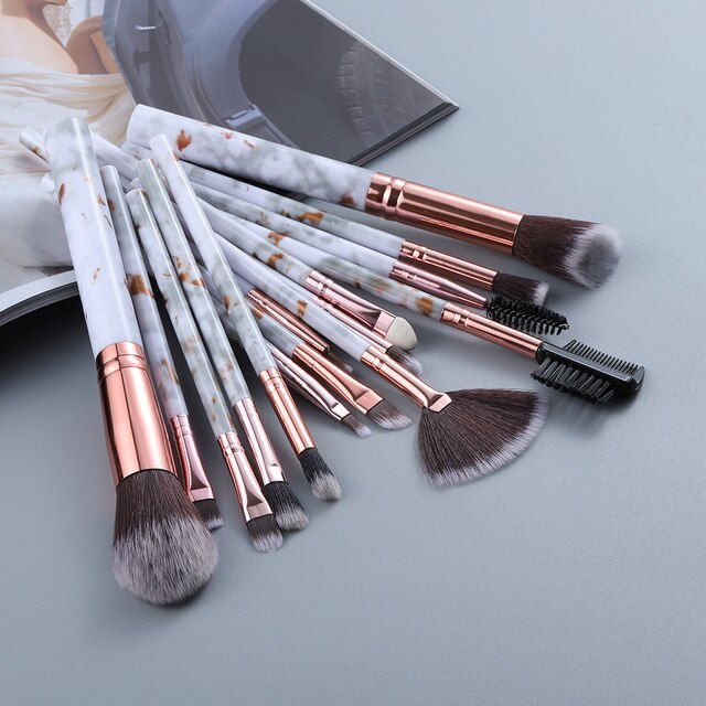 Powder - Foundation Makeup Brush Kit / 15 Pcs