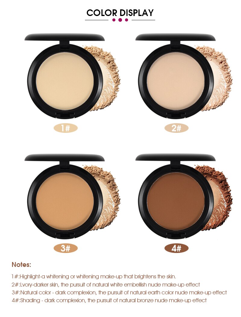 Waterproof 4-Color Make-Up Powder