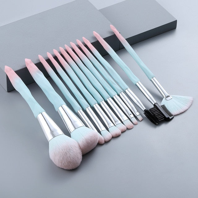 Super Soft Coffee Big Makeup Brushes Set - 11/13 Pcs