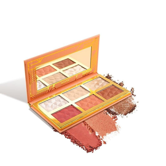 New 6-Color Blend Highlight Blush Palette