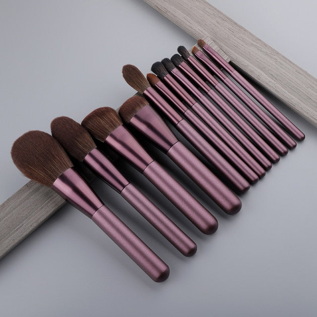 Professional Wood Handle Makeup Brushes Set