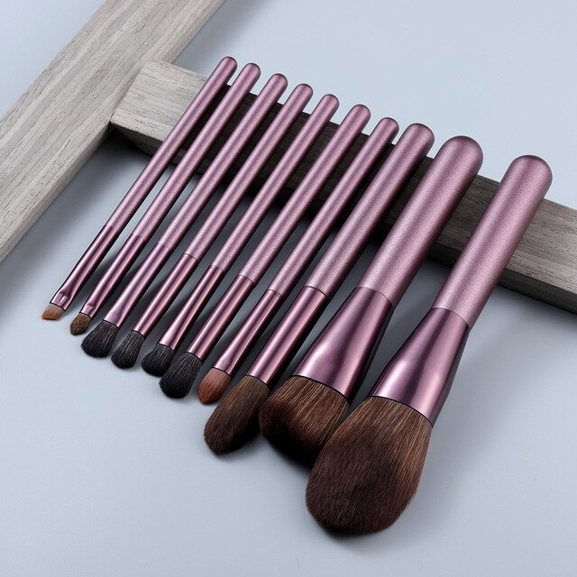 Professional Wood Handle Makeup Brushes Set