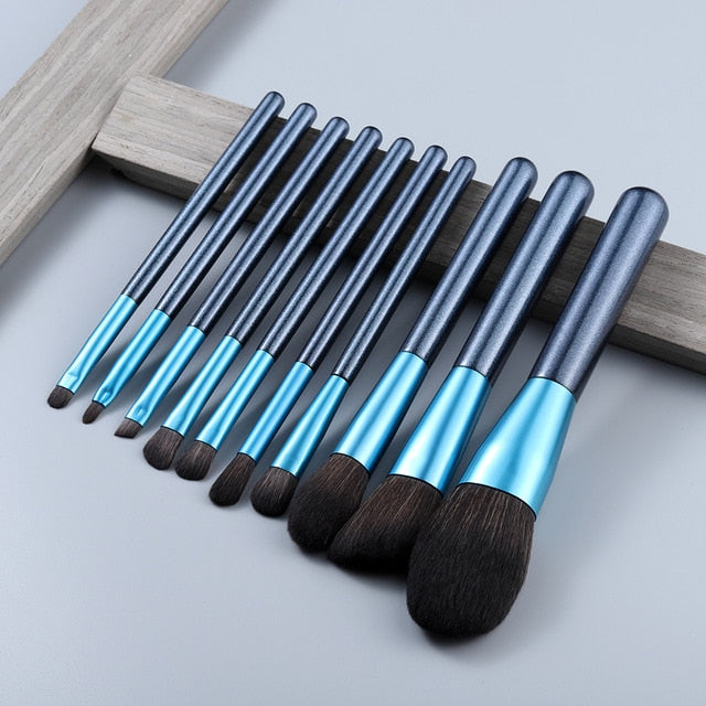 Professional Wood Handle Makeup Brushes Set