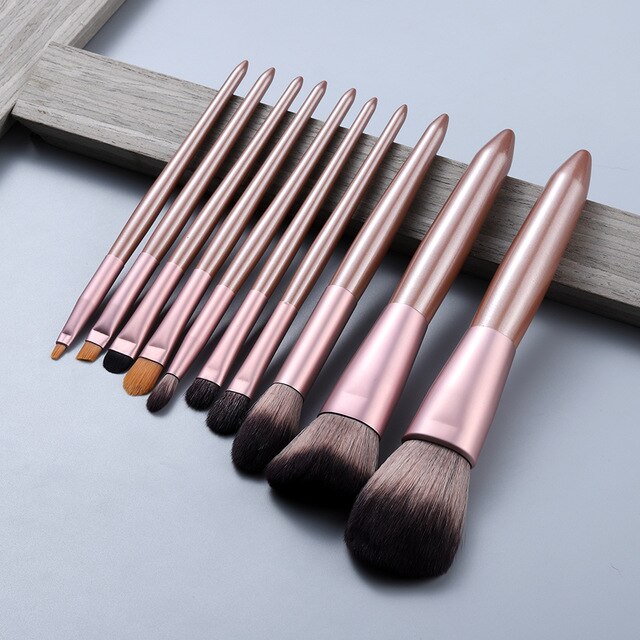 Professional Wood Handle Makeup Brushes Set