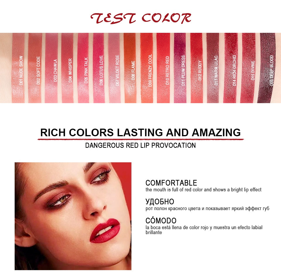 Waterproof Long Lasting Matte Lipstick "16 Color"